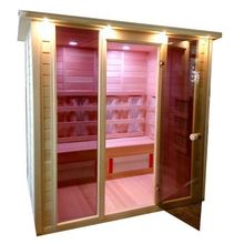 Инфракрасная сауна  4 - местная со стеклянной дверью и двумя стеклянными вставками