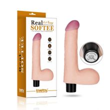 Телесный вибромассажер-реалистик Real Softee Cock 8 - 17 см. (239863)