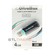 OM-4GB-230-Black, 4GB USB-накопитель 230 Black, OltraMax