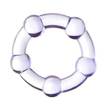 Фиолетовое эрекционное кольцо на пенис с бусинами Фиолетовый