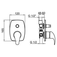 Webert Смеситель для ванны и душа Sax SX860101015