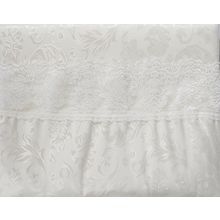 Скатерть "KARNA" с гипюром LEDA круглая (160) см