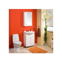 Акватон Мебель для ванной Пинта М 60 (белый) - Набор мебели стандартный (зеркало-шкаф, тумба, раковина)