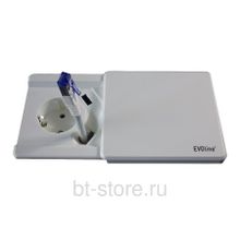 Розетка Evoline Square80 220+USB-зарядное c RJ45 (927.00.020) белая