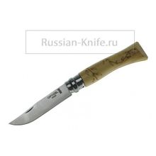 Нож "OPINEL" №7, #001551, самшит, орнамент "листья"