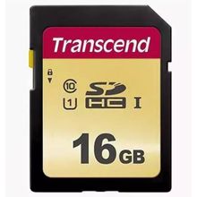 Карта памяти SD 16Gb Transcend SDXC UHS-I Class 10 U1 500S 95 60mb