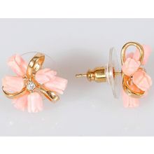 Серьги с кораллом "6 роз"