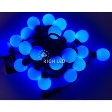 Rich LED RL-S5-20C-40B-B B Уличная светодиодная гирлянда Шарики, 5 м, синий, пост свечение