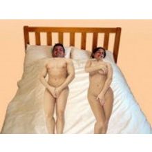 Постельное белье из сатина Голые Евро Макси NEWTONE 46152