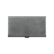 032-101007 - Футляр для визиток 95х58 металл (черный.никель) отдел. гравировка «плетение»