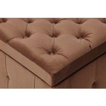 Пуф Брага-3Т в ткани велюр коричневый