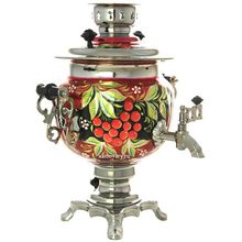 Набор самовар электрический 3 литра с росписью "Птица в рябине", арт. 130587