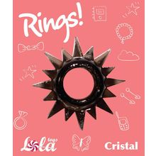 Lola toys Чёрное эрекционное кольцо Rings Cristal