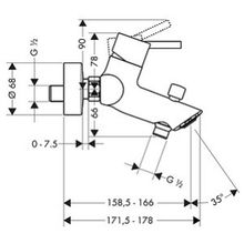 Смеситель Hansgrohe Talis S2 32440000 для ванны с душем