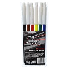 Найт хоук Фломастеры, 6 цветов, с белым колпачком, в ПВХ упаковке 6 цветов