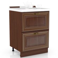 Любимый Дом Кухня Кантри Орех Стол 2 ящика 60 см. ID - 287572