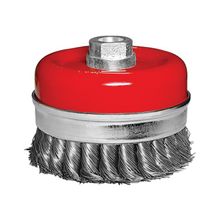 Щетка для УШМ Heavy Duty, 125 мм, М14, "чашка", крученая металлическая проволока Matrix 74674