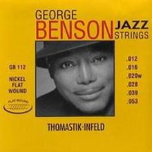 GB112 George Benson Jazz Комплект струн для акустической гитары, плоская оплетка, 12-53, Thomastik