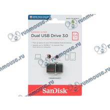 Накопитель USB flash 64ГБ SanDisk "Ultra Dual 3.0" OTG, черный (USB3.0) [133934]