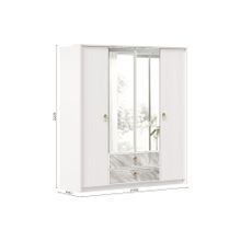 Алмаз. Любимый дом СГ Айла Шкаф четырехстворчатый Белый, исполнение 1