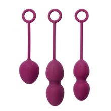 Набор фиолетовых вагинальных шариков Nova Ball со смещенным центром тяжести (56907)