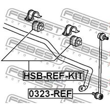 Втулка Стабилизатора (Комплект) | Перед Прав Лев | Honda Cr-V Re3 Re4 2007-2012 D=20 Мм Febest арт. HSBREFKIT
