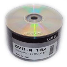 DVD-R диск 16х CMC 4.7 Гб, 50 дисков