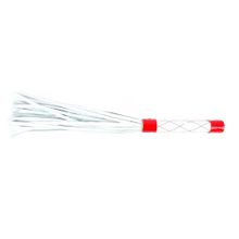Бело-красная плеть средней длины с ручкой - 44 см. белый с красным