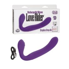 California Exotic Novelties Перезаряжаемый водонепроницаемый страпон Rechargeable Silicone Love Rider Strapless Strap-On (фиолетовый)