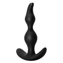 Чёрная анальная пробка Bent Anal Plug Black - 13 см. Черный