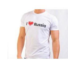 Футболка I love Russia белая