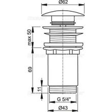 Сливной набор для раковины AlcaPlast (A395)