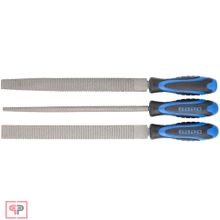 БАРС Набор напильников 200 мм, 3 шт, двухкомпонентная рукоятка Барс