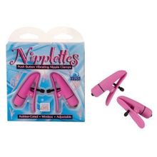 California Exotic Novelties Вибро-клипсы для груди NIPPLETTES (розовый)