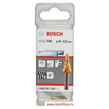 Bosch Ступенчатое сверло HSS-TiN 4-12 мм 5 ступеней (2608587429 , 2.608.587.429)