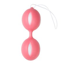 Easy toys Розовые вагинальные шарики Wiggle Duo (розовый)