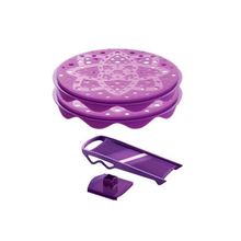 Mastrad Набор для приготовления чипсов: два подноса + мандолина фиолетовый
