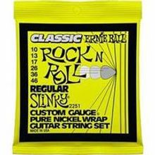 P02251 Pure Nickel Regular Slinky Комплект cтрун для электрогитары, никель, 10-46, Ernie Ball