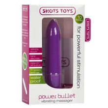 Shots Media BV Фиолетовая удлинённая вибропуля Power Bullet Purple - 8,3 см. (фиолетовый)