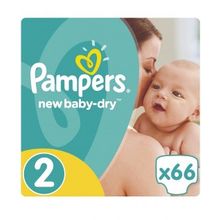 Pampers New Baby-Dry 3-6 кг 2 размер 66 шт