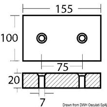 Osculati Transmission anode weight 2.130, 43.650.05