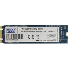 Накопитель SSD 240 Gb M.2 2280 B&M 6Gb   s Goodram S400U    SSDPB-S400U-240-80    TLC