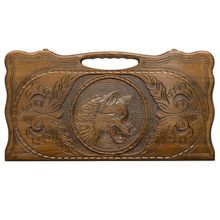 Нарды резные "Волк" с ручкой 60