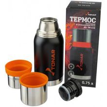 Тонар Термос (HS.TM-038) 750ML черный (2 крышки-кружки) TONAR