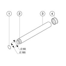 T1D- 200 Соосная труба D 60 100 мм - 0,2 м Protherm