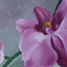 Картина на холсте маслом "Ветвь орхидеи"