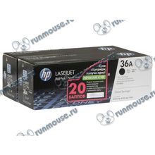 Комплект картриджей HP "36A Dual Pack" CB436AF (черный, двойной) для LJ P1505 M1120 M1522mfp [109494]