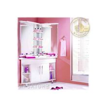 Акватон Мебель для ванной Лас-Вегас (белый) - Набор мебели стандартный (зеркало угловое, зеркало дополнительное, тумба-умывальник, раковина)