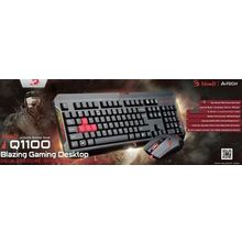 Клавиатура A4 Bloody Q1100 черный USB Gamer (Q100+S2)