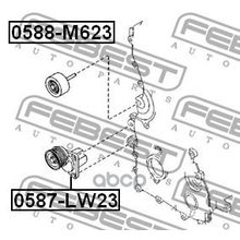 Ролик Обводной Приводного Ремня (Комплект) Mazda 3 Bk 2003-2008 Febest арт. 0588M623